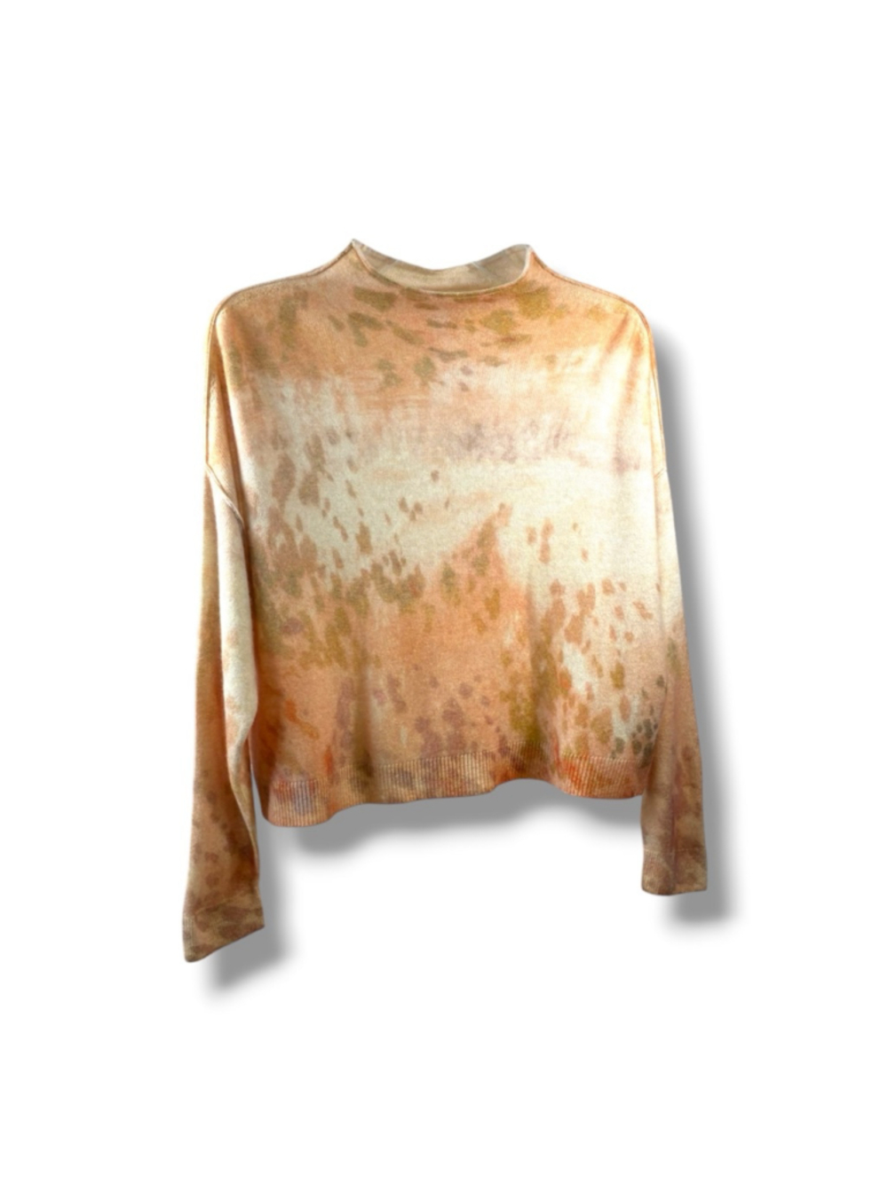 PILCRO Anthropologie Alani Pullover Cashmere Sweater in Coral Neutral Size XS